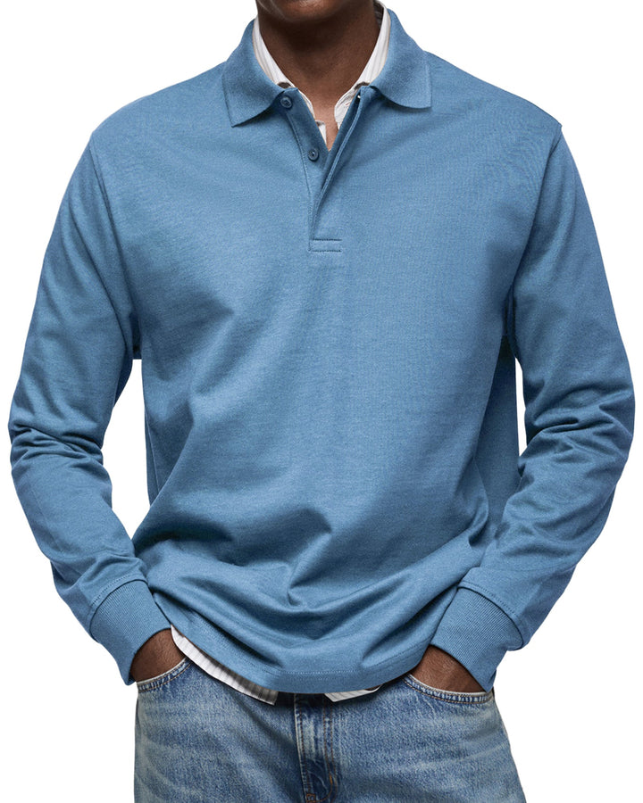 Maarten | Tijdloos poloshirt met lange mouwen