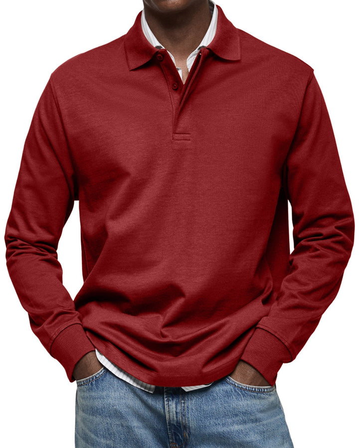 Maarten | Tijdloos poloshirt met lange mouwen