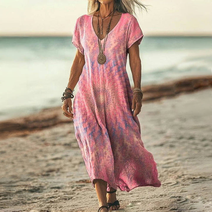 NOVA – Retro Elegance Gradient Dress