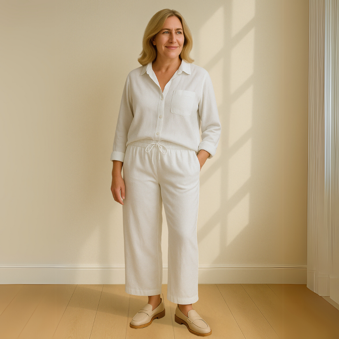 Maren™ | 2-delige set – Blouse & wijde broek