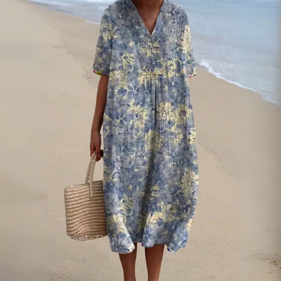 Florine | Romantische Maxi Jurk met Bloemenprint