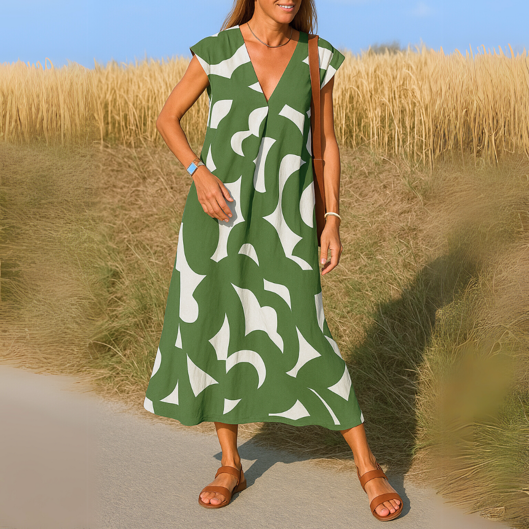 Celeste™ — Elegante V-hals Jurk