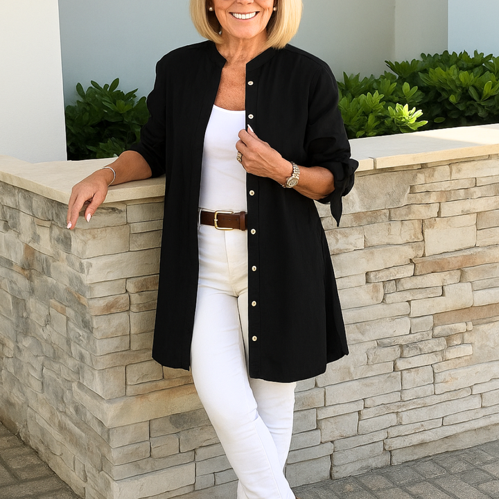 Claire™ | Elegante Blouse met Strikdetails aan de Mouwen