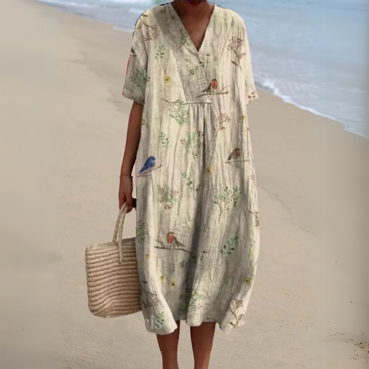 Florine | Romantische Maxi Jurk met Bloemenprint