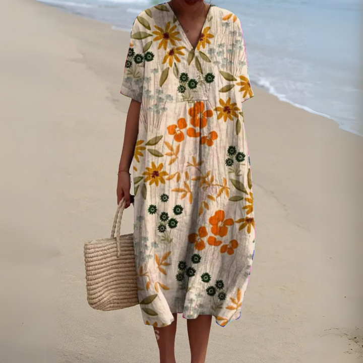 Florine | Romantische Maxi Jurk met Bloemenprint