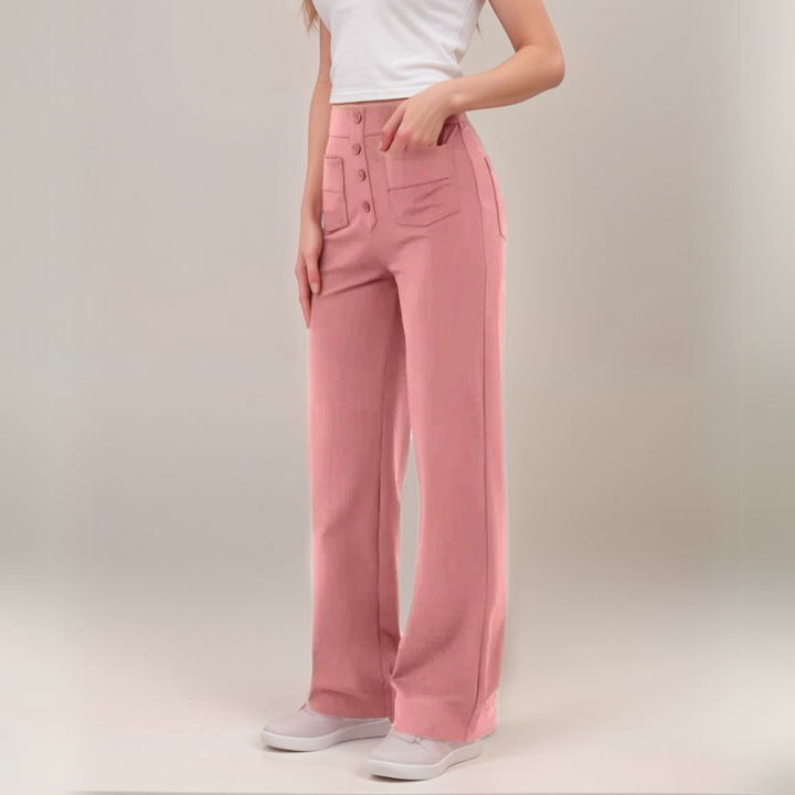 Liva – De ultieme high-waist stretchbroek voor elke dag. Stijlvol, comfortabel én 1+1 GRATIS!