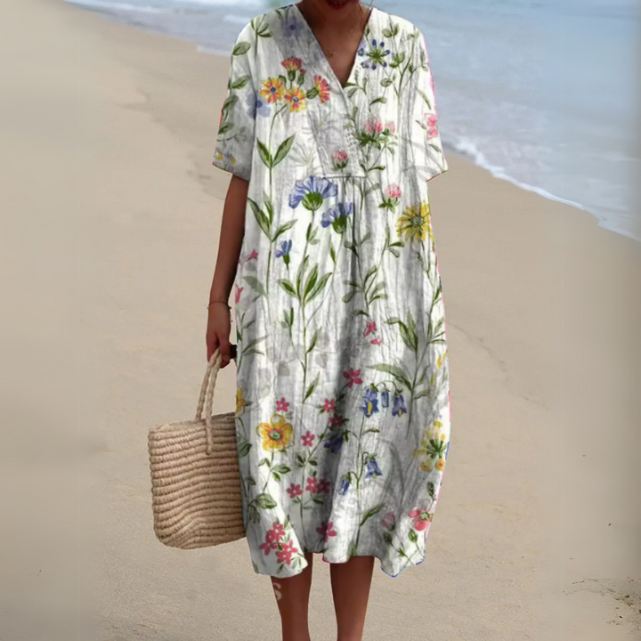 Florine | Romantische Maxi Jurk met Bloemenprint