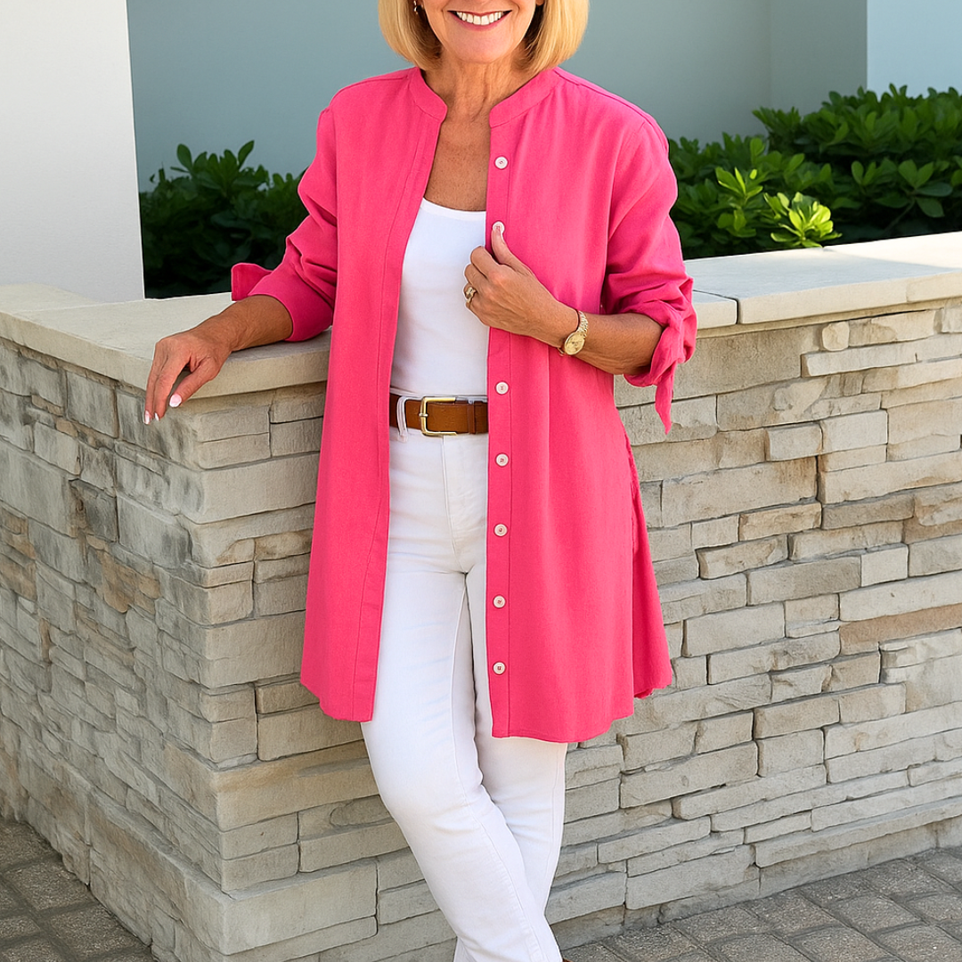 Claire™ | Elegante Blouse met Strikdetails aan de Mouwen