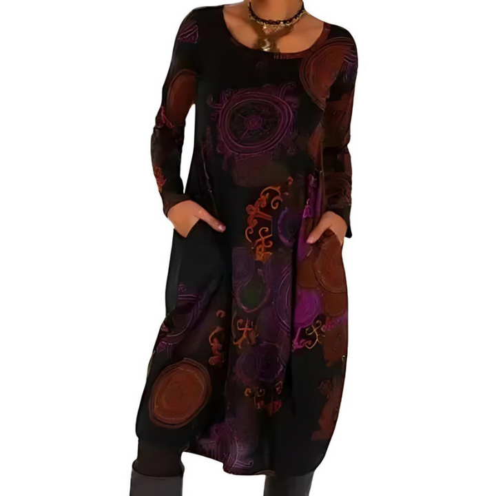 Amara | Plus Size Jurk met Stijlvolle Print