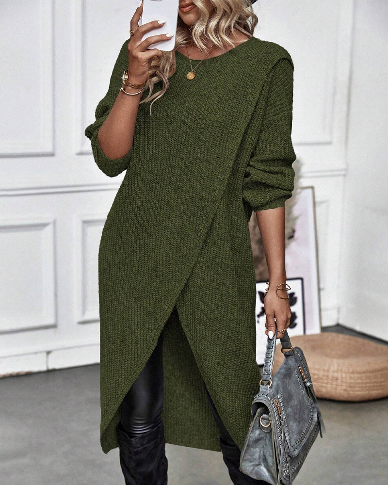 Serenna™ | Minimalistische Gebreide Trui-Jurk