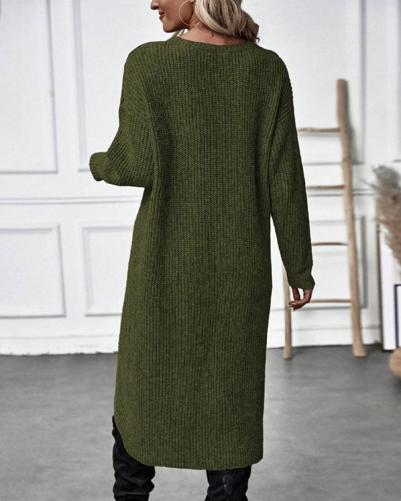 Serenna™ | Minimalistische Gebreide Trui-Jurk