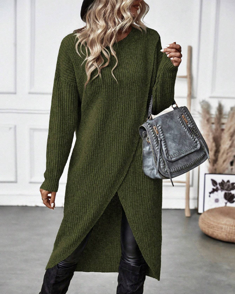 Serenna™ | Minimalistische Gebreide Trui-Jurk