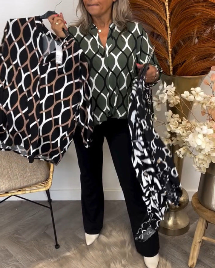 Anouk™ | Casual Blouse met Subtiel Elegant Patroon