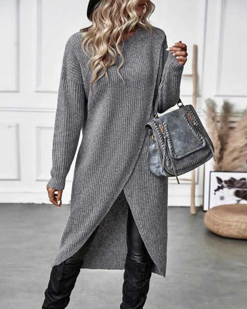 Serenna™ | Minimalistische Gebreide Trui-Jurk