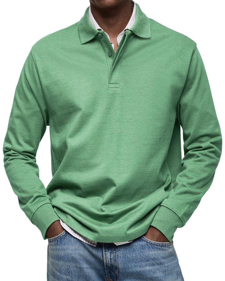 Maarten | Tijdloos poloshirt met lange mouwen