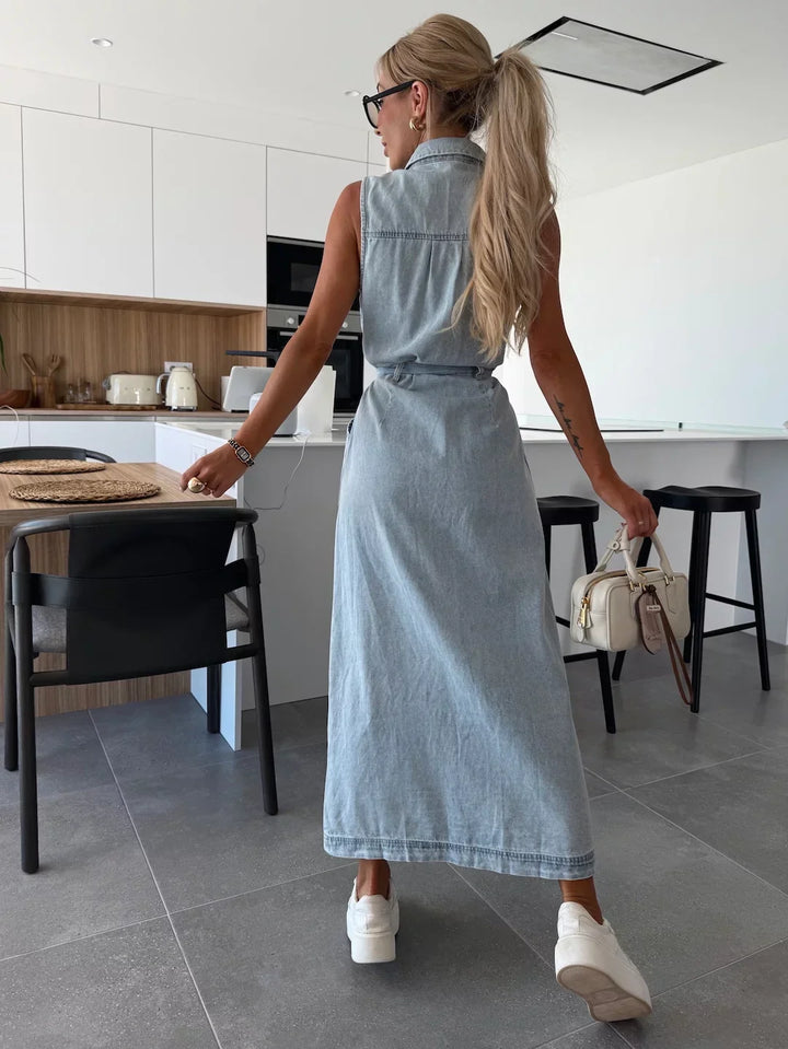 Romy™ | Denim Maxi Dress