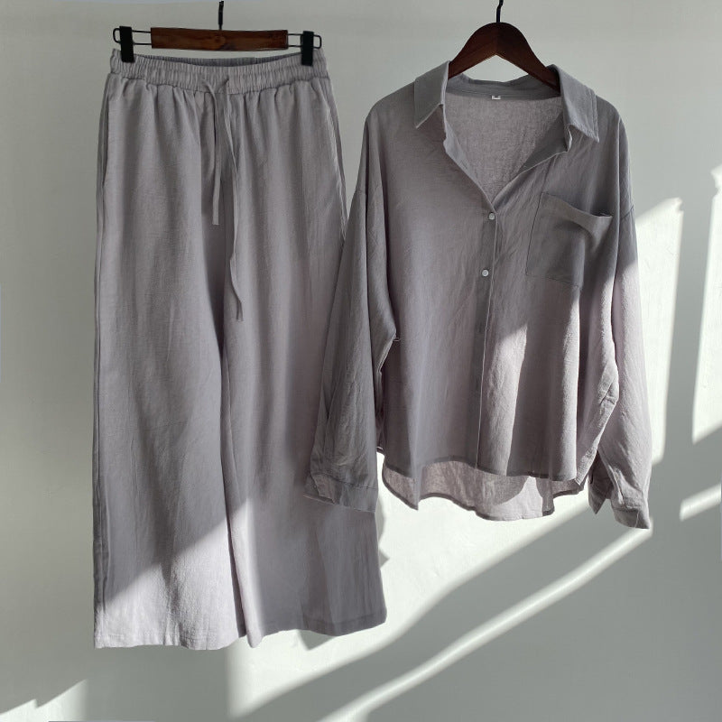 Maren™ | 2-delige set – Blouse & wijde broek