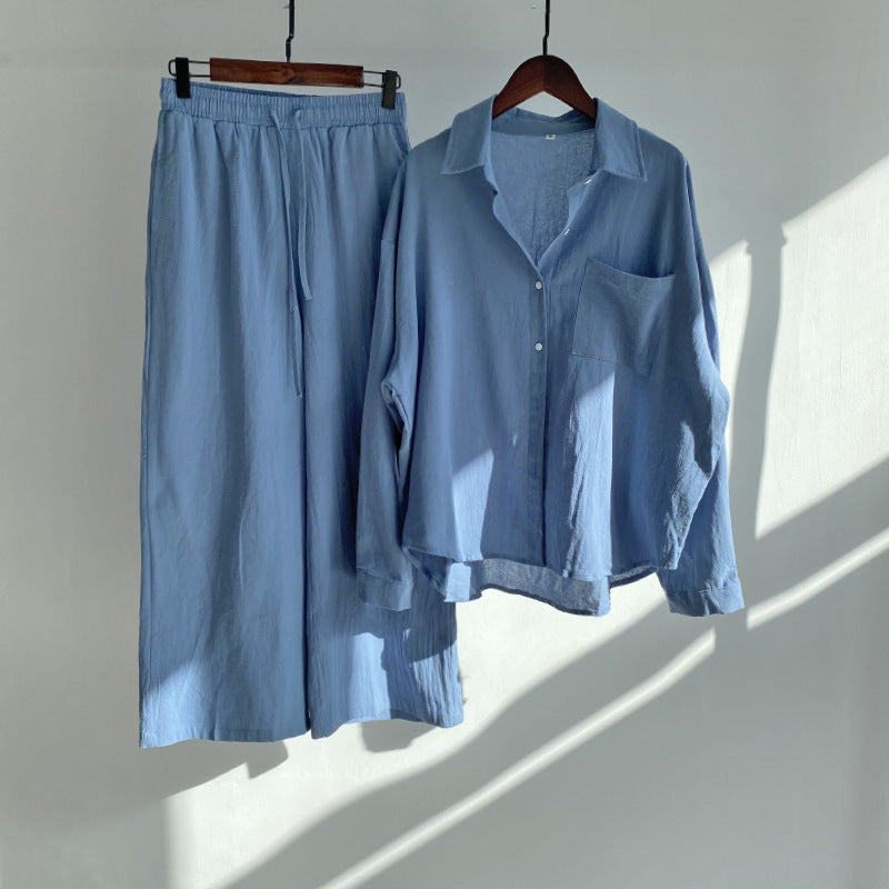 Maren™ | 2-delige set – Blouse & wijde broek