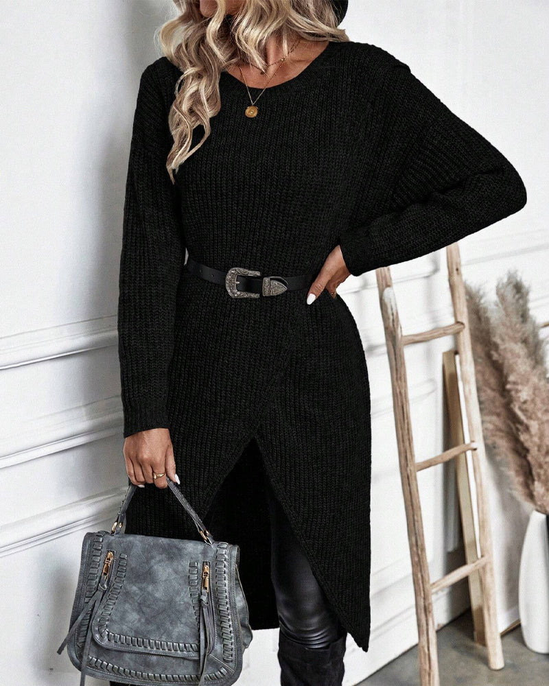 Serenna™ | Minimalistische Gebreide Trui-Jurk