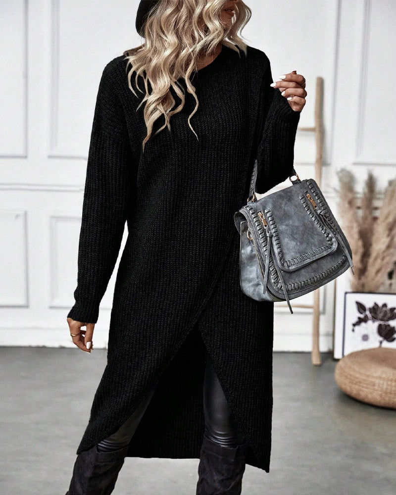 Serenna™ | Minimalistische Gebreide Trui-Jurk