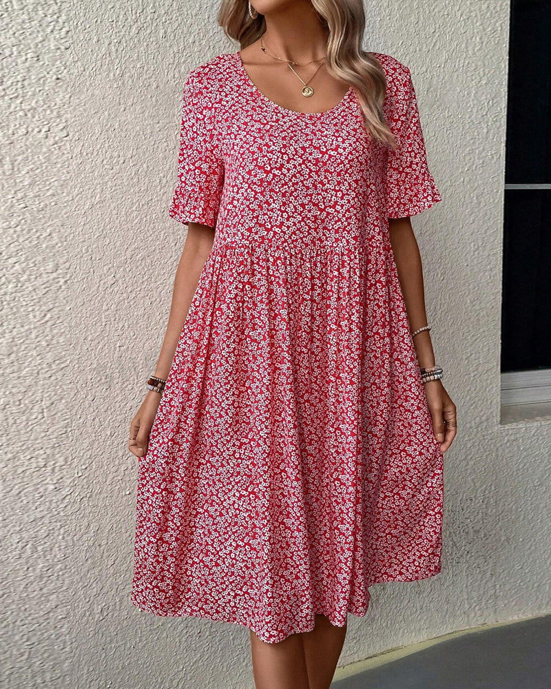 Isabelle | Elegante Bloemen Midi Jurk