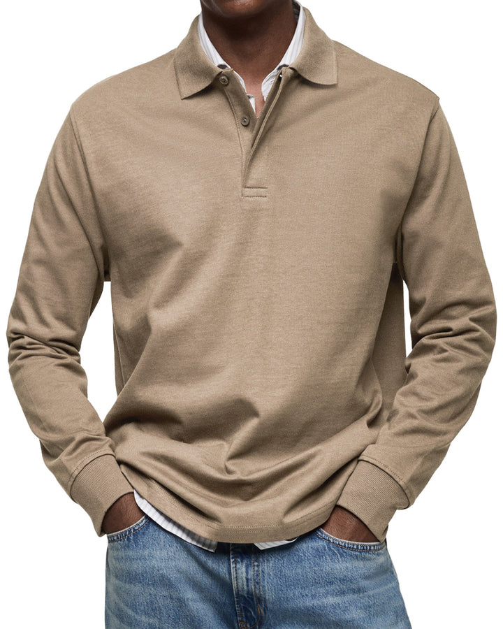 Maarten | Tijdloos poloshirt met lange mouwen