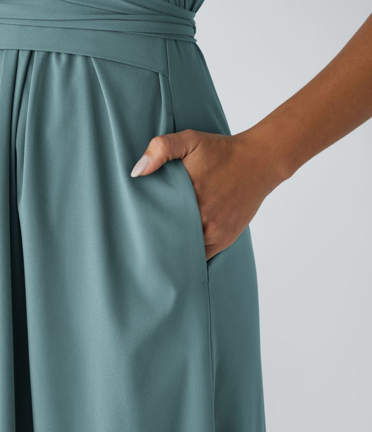 Aylen | Elegante Wikkeljurk met Hoge Taille en Vrouwelijke Uitstraling
