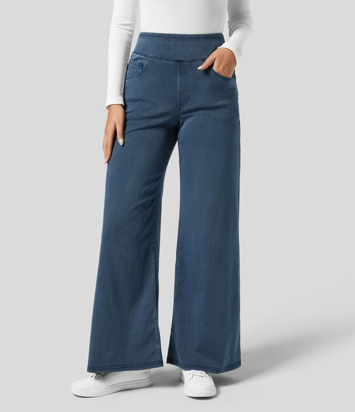 Flair | Casual Comfortbroek met Hoge Taille