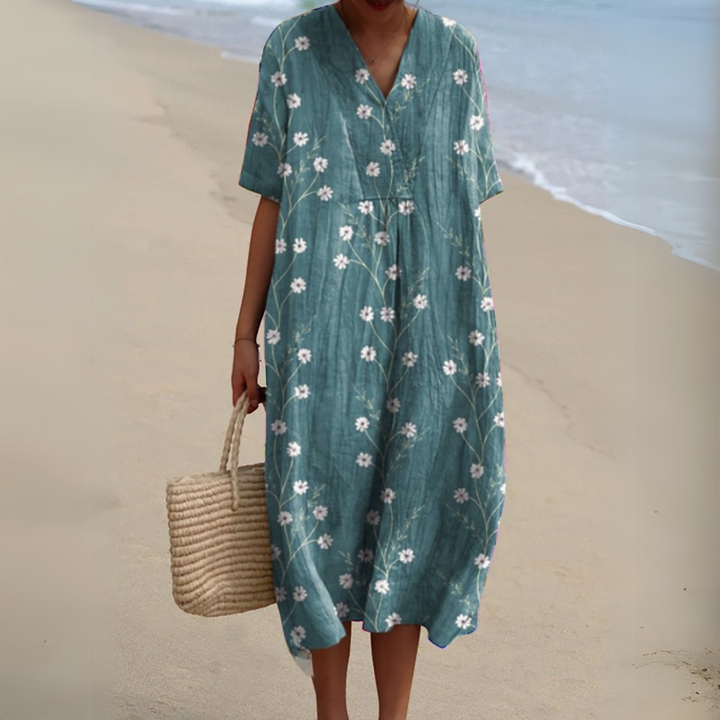 Florine | Romantische Maxi Jurk met Bloemenprint