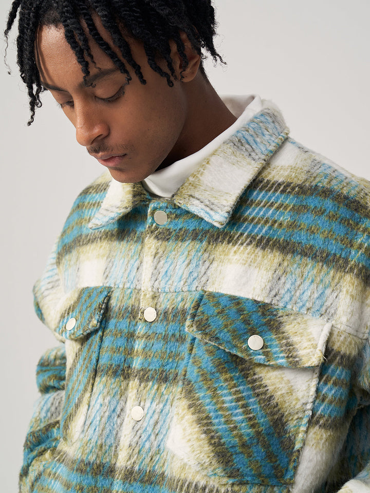 Nori™ | Comfortabel Geruit Overshirt van Wolmix – Losvallende Pasvorm