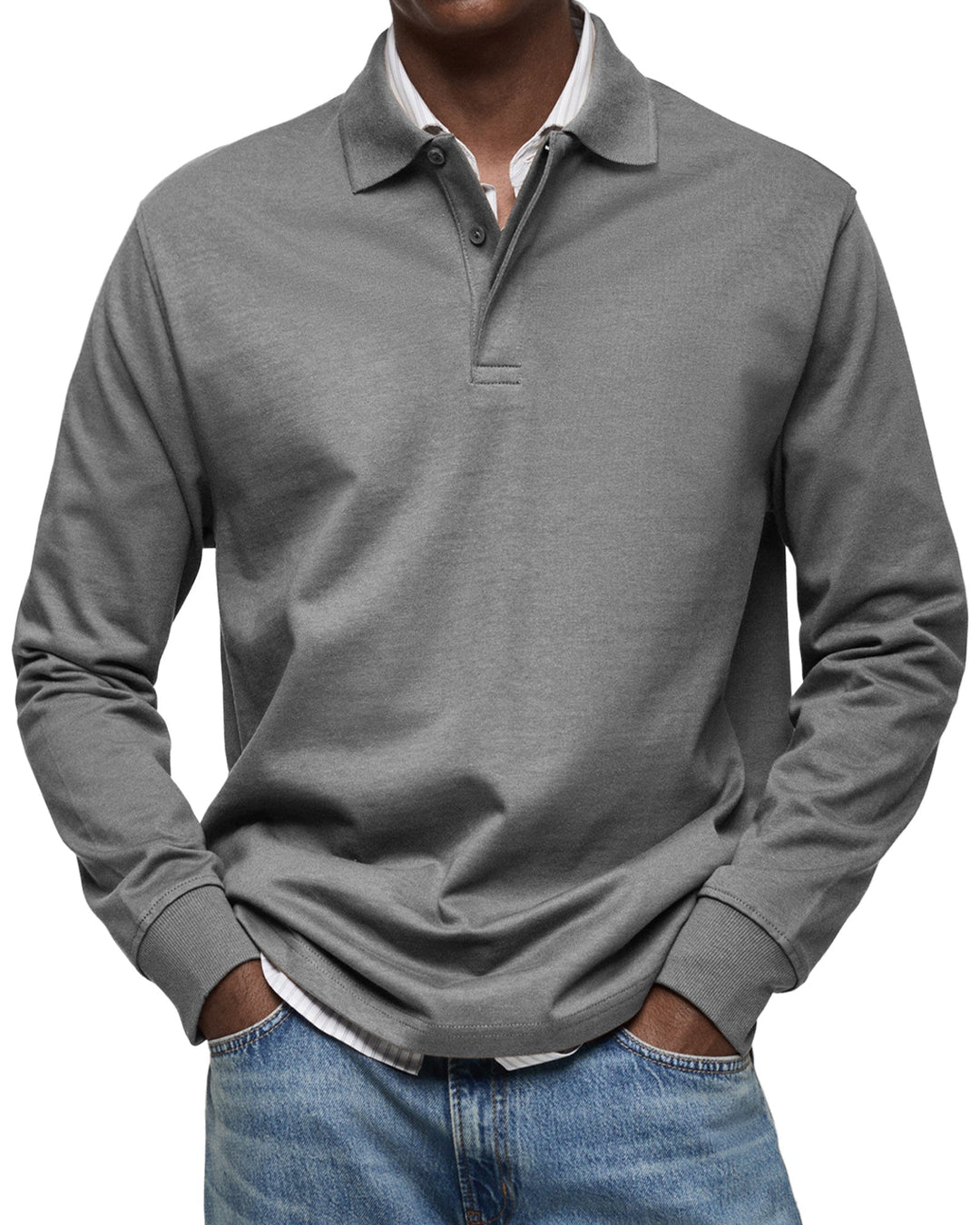 Maarten | Tijdloos poloshirt met lange mouwen