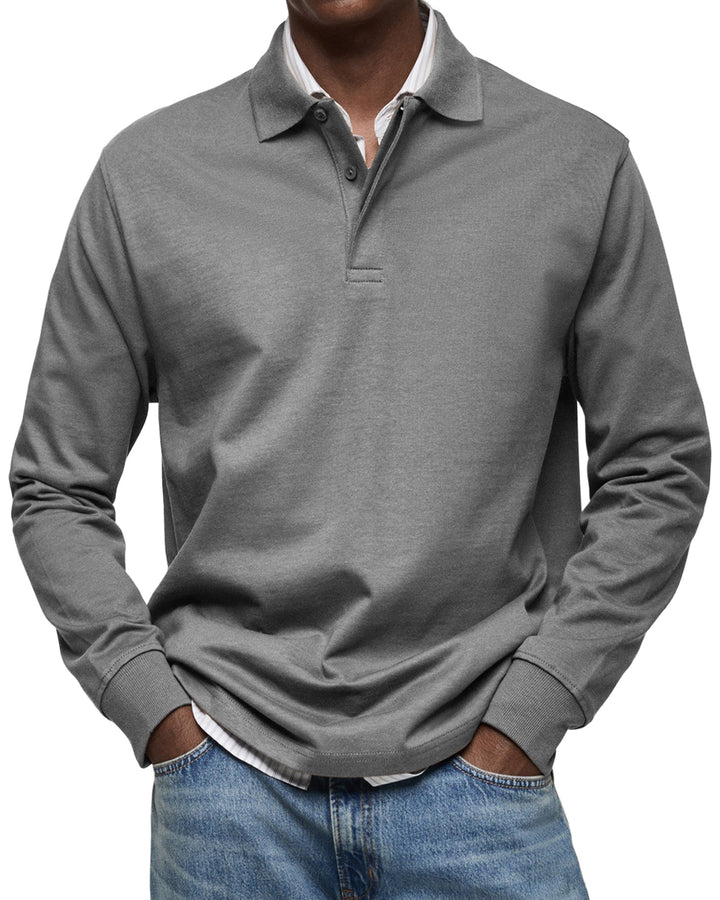 Maarten | Tijdloos poloshirt met lange mouwen