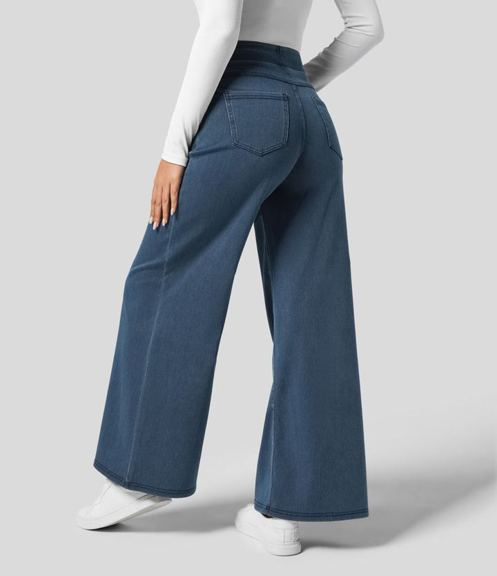 Flair | Casual Comfortbroek met Hoge Taille