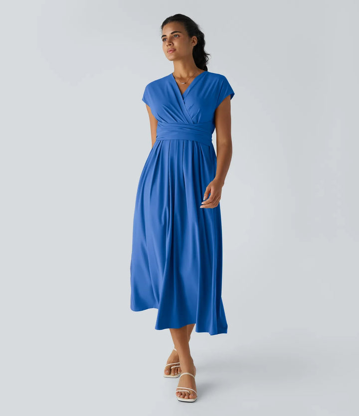 Aylen | Elegante Wikkeljurk met Hoge Taille en Vrouwelijke Uitstraling