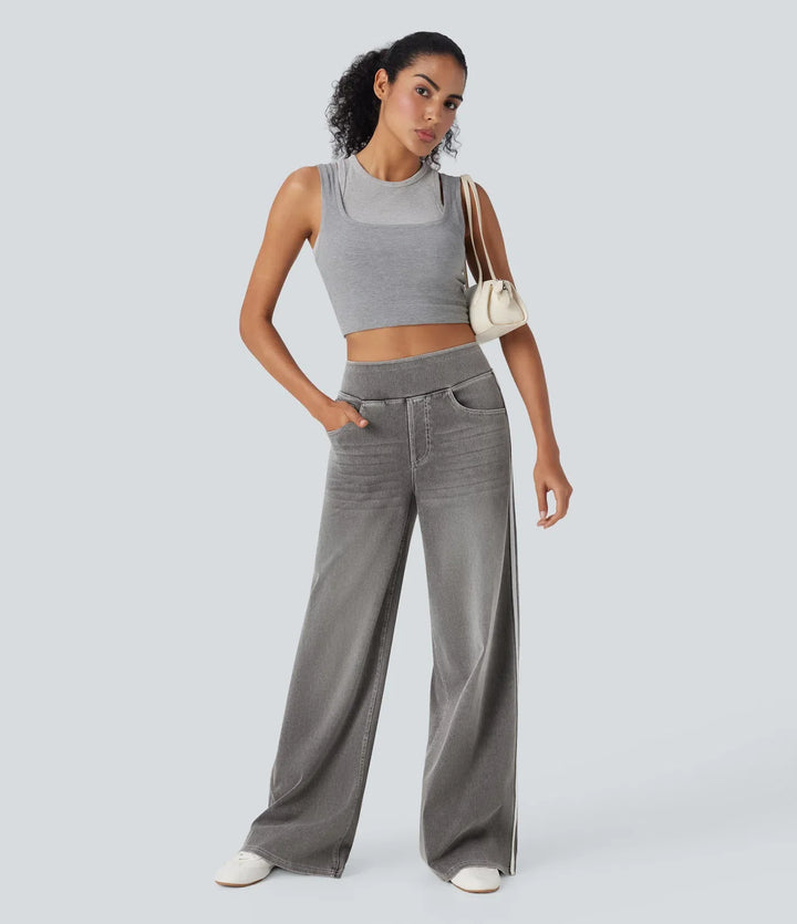 Elira™ | Zachte Comfortbroek met Diepe Zakken