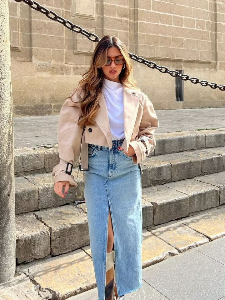 Zara - Cropped Trenchcoat