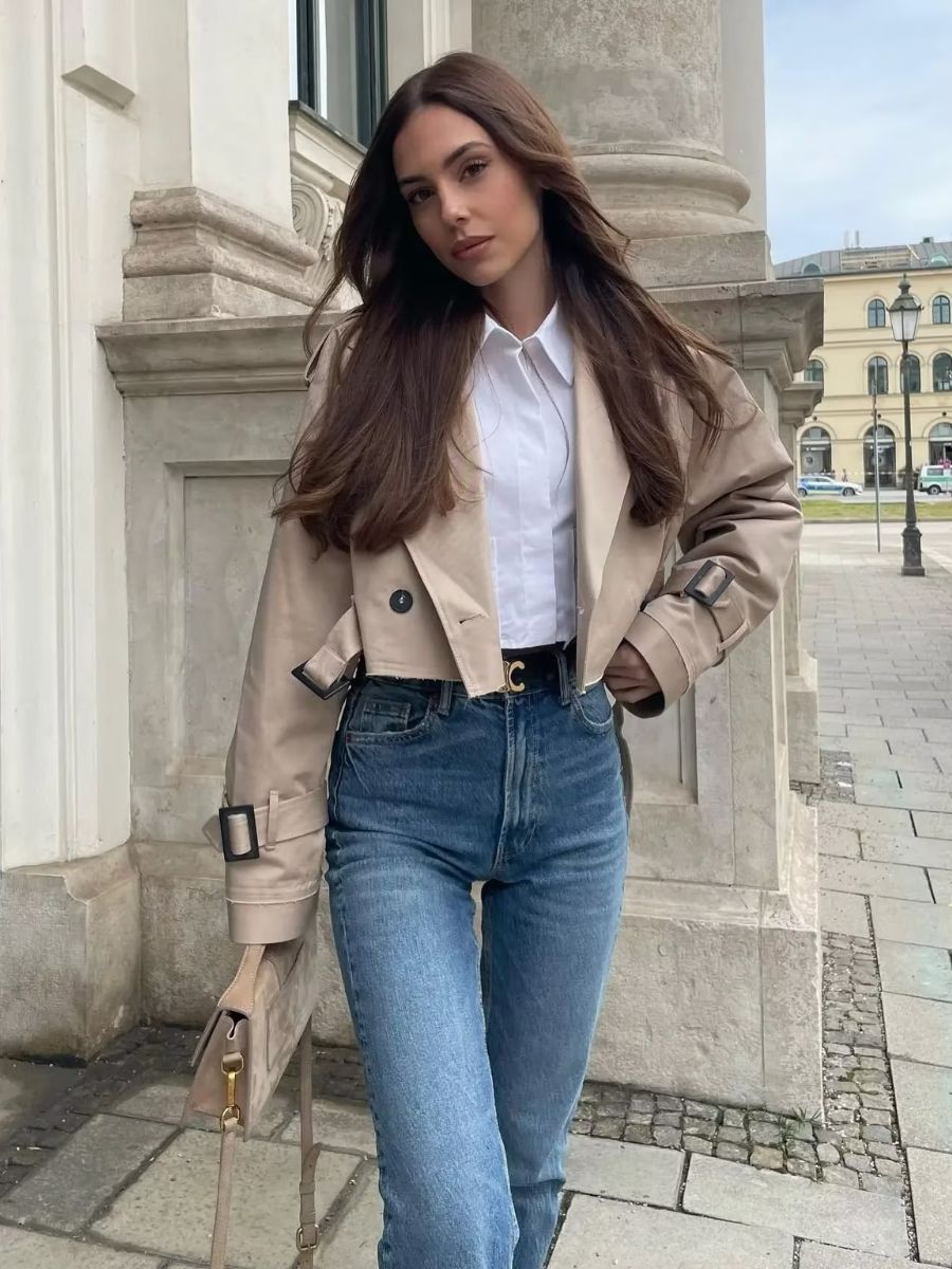 Zara - Cropped Trenchcoat