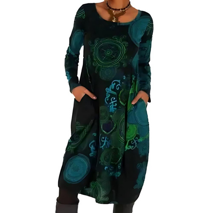 Amara | Plus Size Jurk met Stijlvolle Print