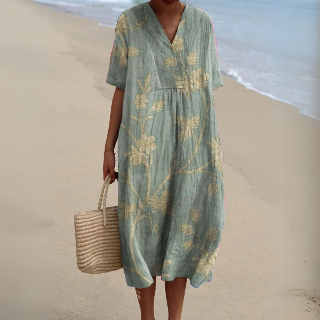 Florine | Romantische Maxi Jurk met Bloemenprint