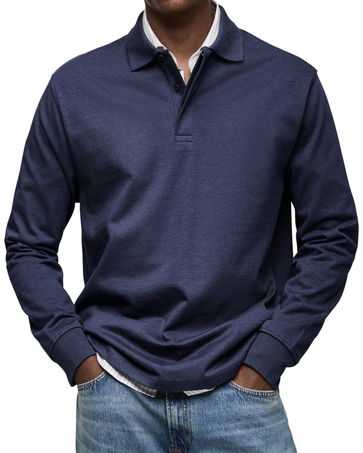 Maarten | Tijdloos poloshirt met lange mouwen