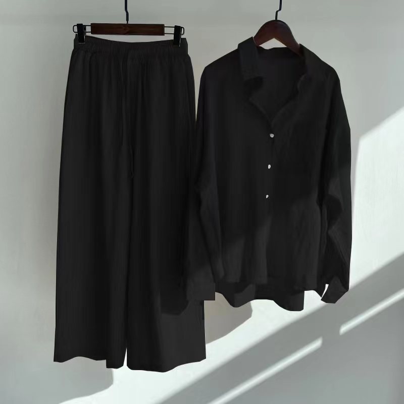 Maren™ | 2-delige set – Blouse & wijde broek