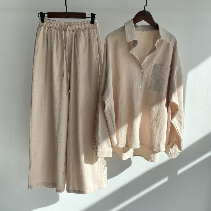 Maren™ | 2-delige set – Blouse & wijde broek