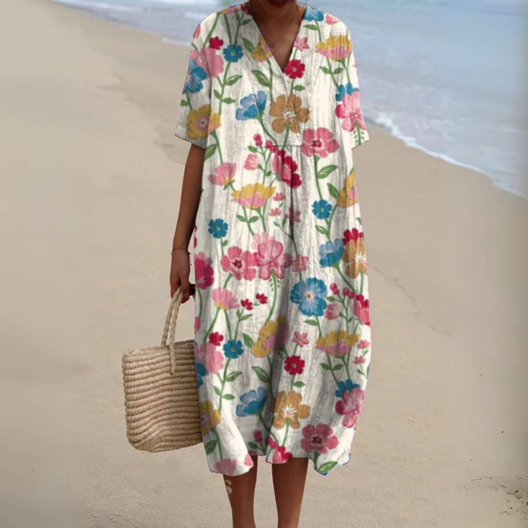 Florine | Romantische Maxi Jurk met Bloemenprint