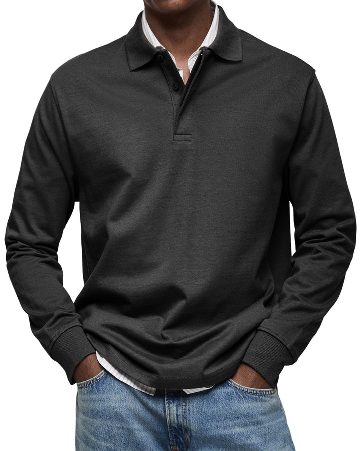 Maarten | Tijdloos poloshirt met lange mouwen