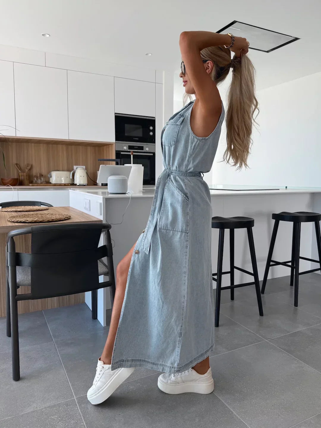 Romy™ | Denim Maxi Dress