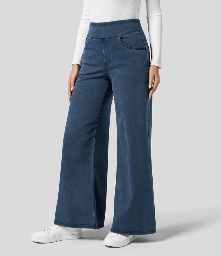 Flair | Casual Comfortbroek met Hoge Taille