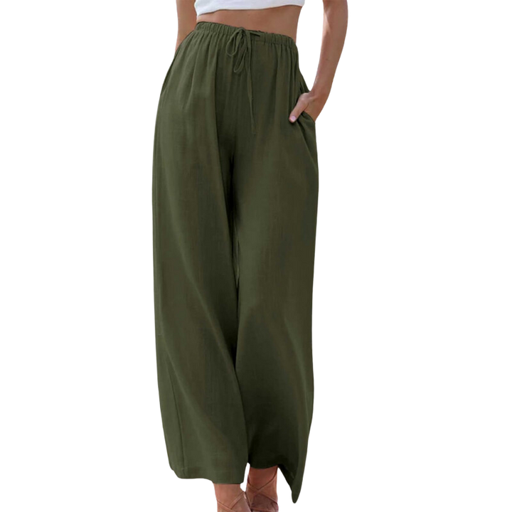 Clara – Luchtige linnen-katoen broek