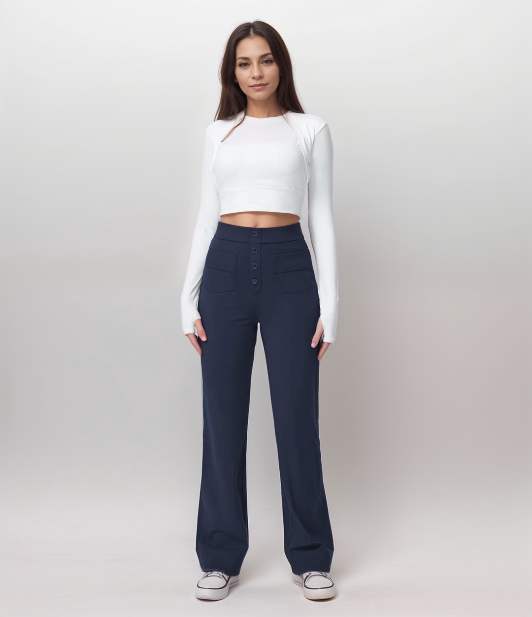 Liva – De ultieme high-waist stretchbroek voor elke dag. Stijlvol, comfortabel én 1+1 GRATIS!