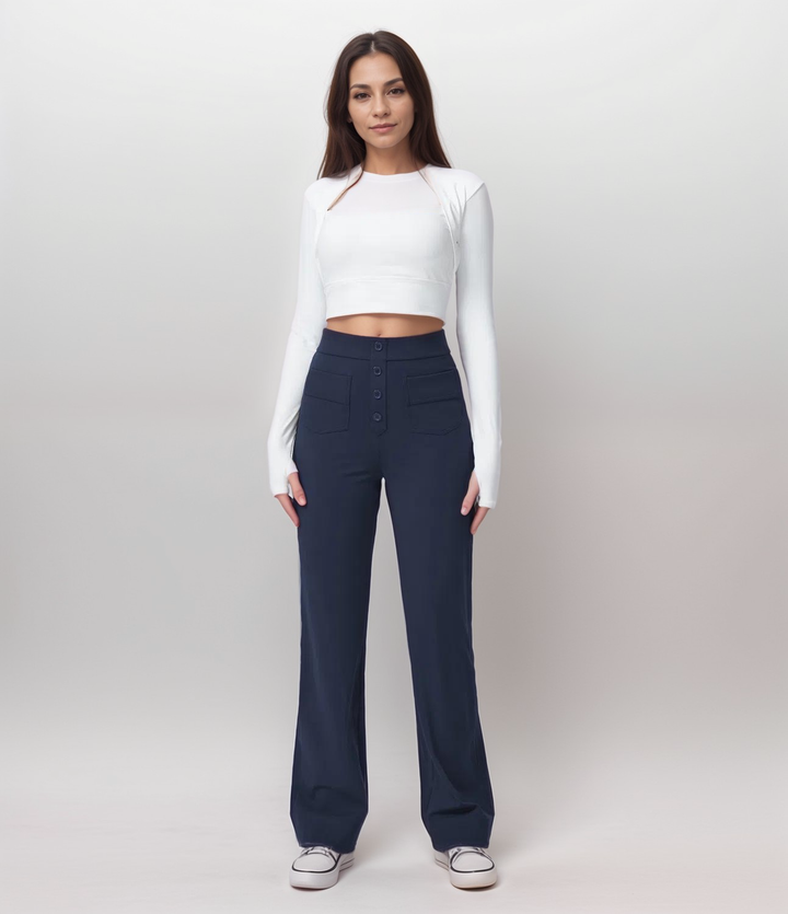Liva – De ultieme high-waist stretchbroek voor elke dag. Stijlvol, comfortabel én 1+1 GRATIS!
