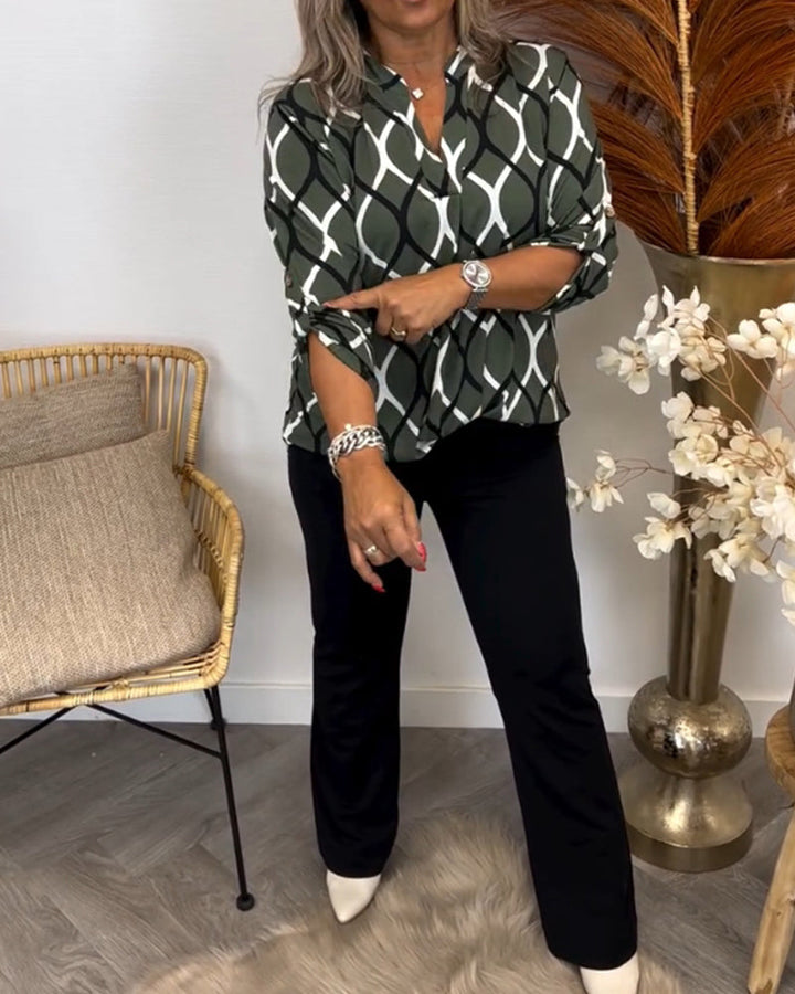 Anouk™ | Casual Blouse met Subtiel Elegant Patroon